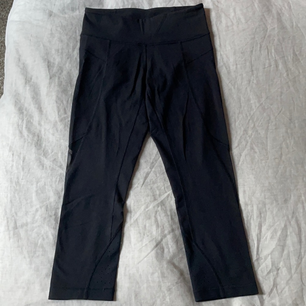 Lulu Wunder Under Cropped Leggings Size 4 - Picture 1 of 3